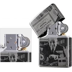 Zippo Bản Giới Hạn Kỷ Niệm 125 Năm Sinh Nhật George G. Blaisdell  Collectible Black Ice Z347