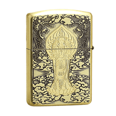 Zippo Armor ốp gỗ chủ đề Phật Giáo cánh cửa hạnh phúc ZN334