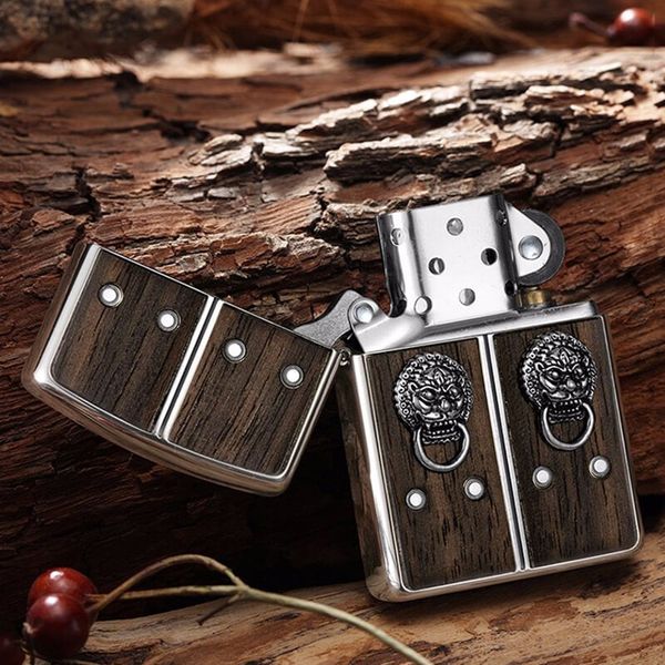 Zippo Armor ốp gỗ chủ đề Phật Giáo cánh cửa hạnh phúc ZN334