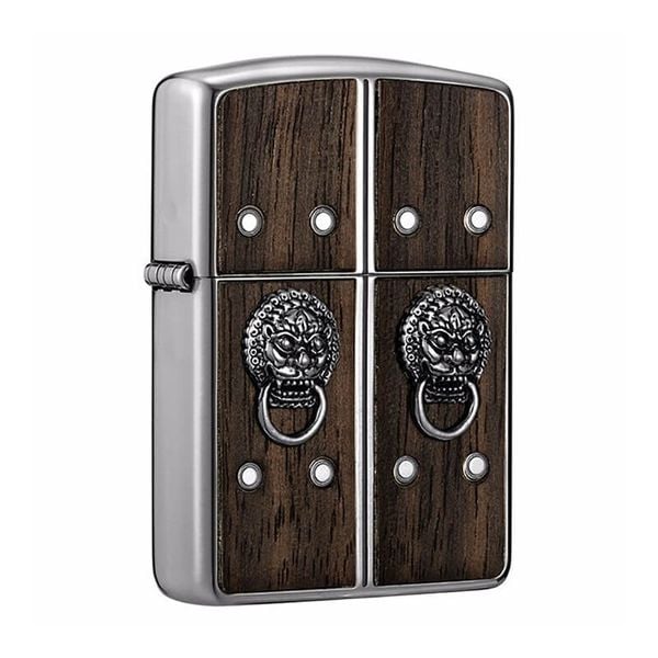 Zippo Armor ốp gỗ chủ đề Phật Giáo cánh cửa hạnh phúc ZN334