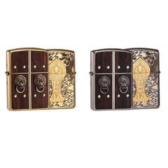 Zippo Armor ốp gỗ chủ đề Phật Giáo cánh cửa hạnh phúc ZN334