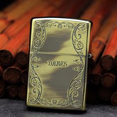 Bật lửa zippo hình bàn quay Roulette ốp gỗ Z25