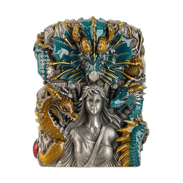 Zippo Vỏ Dày Ốp Tượng Mẹ Rồng Daenerys Targaryen ZN228