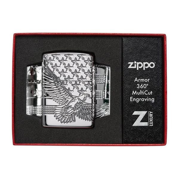 Zippo Bản Đặc Biệt Luxury Chủ Đề Đại Bàng Ái Quốc Patriotic Design Z220