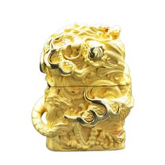 Zippo Bọc Phù Điêu Tượng Rồng Cầm Châu Mạ Vàng ZN180