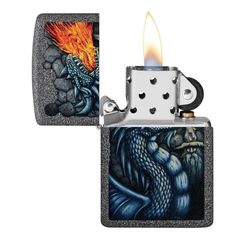 Zippo In Chủ Đề Rồng Lửa Fiery Dragon Design Z192