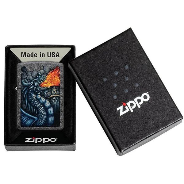 Zippo In Chủ Đề Rồng Lửa Fiery Dragon Design Z192