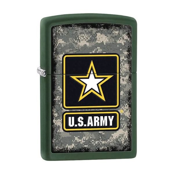 Zippo Sơn Xanh Bộ Đội Chủ Đề Quân Đội Mỹ US Army Z325