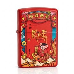 Zippo Sơn Chủ Đề Chúc Mừng Năm Tý ZN239