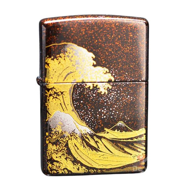 Zippo Sơn Mài Chủ Đề Bức Tranh Sóng Lừng Ở Kanagawa ZN367