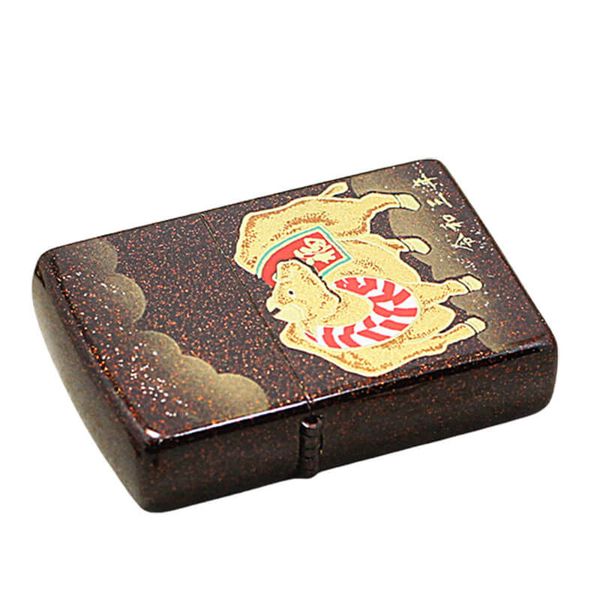 Zippo Sơn Mài In Chủ Đề Trâu Vàng ZN368