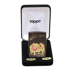 Zippo Sơn Mài In Chủ Đề Trâu Vàng ZN368