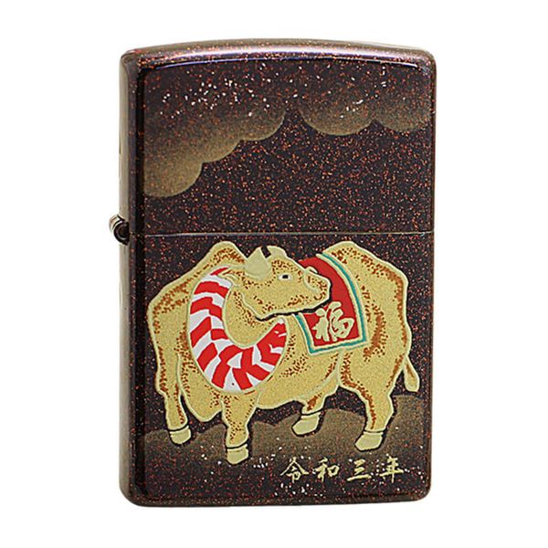 Zippo Sơn Mài In Chủ Đề Trâu Vàng ZN368