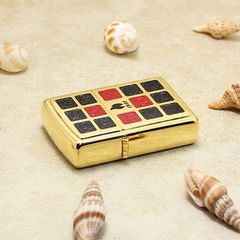 Zippo Dán Emblem Ô Vuông Sơn Nhũ ZN205