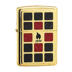 Zippo Dán Emblem Ô Vuông Sơn Nhũ ZN205