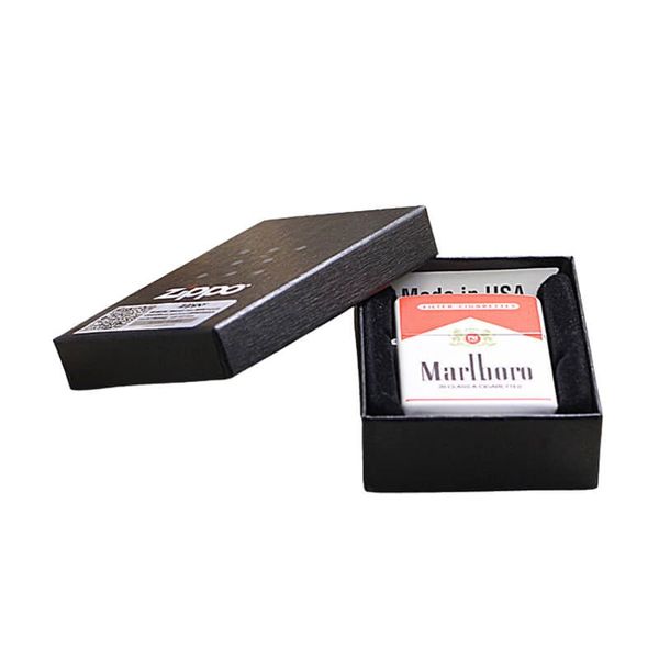 Zippo xuất Nhật Sơn Trắng In Chủ Đề Marlboro ZN355