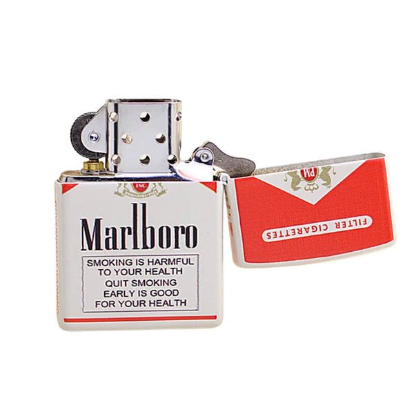 Zippo xuất Nhật Sơn Trắng In Chủ Đề Marlboro ZN355