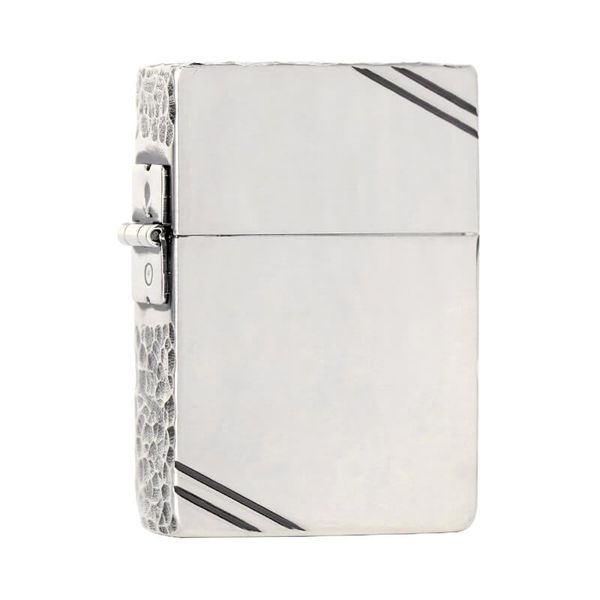 Zippo tái bản 1935 chặt góc cạnh hoa văn gõ búa ZN309