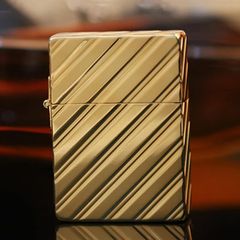 Zippo Tái Bản 1935 Mạ Bạch Kim Kẻ Chéo Platinum Plate ZN389
