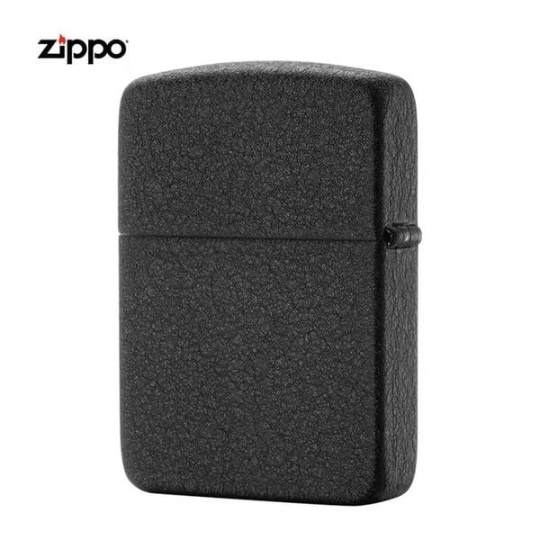 Zippo Tái bản 1941 Sơn Đen Sần Ốp Logo US Army Z211