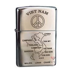 Zippo Mẫu Lính Mỹ Khắc Tay Bản Đồ Việt Nam ZK56