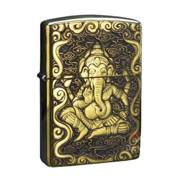 Zippo Armor Khắc Vị Thần Ganesha Của Ấn Độ Giáo ZD42