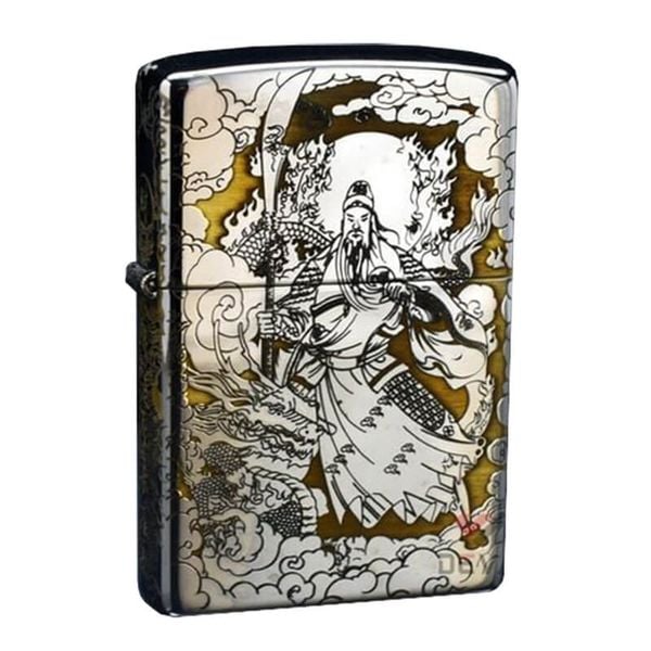 Zippo Khắc Thần Tài Quan Vũ Và Triệu Công Minh ZK25