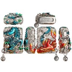 Zippo Vỏ Dày Ốp Nổi Thanh Long Hỏa Phụng ZN192