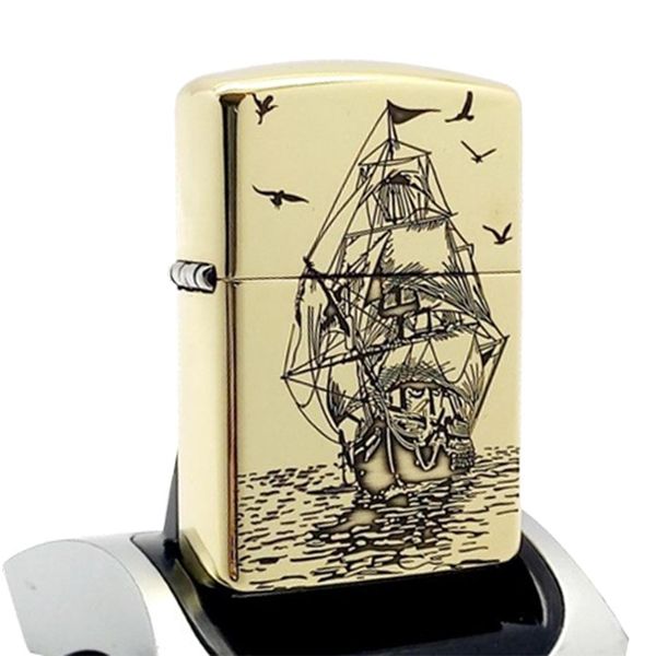 Zippo Khắc CNC Chủ Đề Thuyền Buồm ZK126