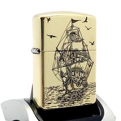 Zippo Khắc CNC Chủ Đề Thuyền Buồm ZK126