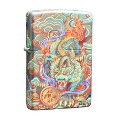Zippo Sơn 5 Mặt Hình Tỳ Hưu May Mắn ZN45