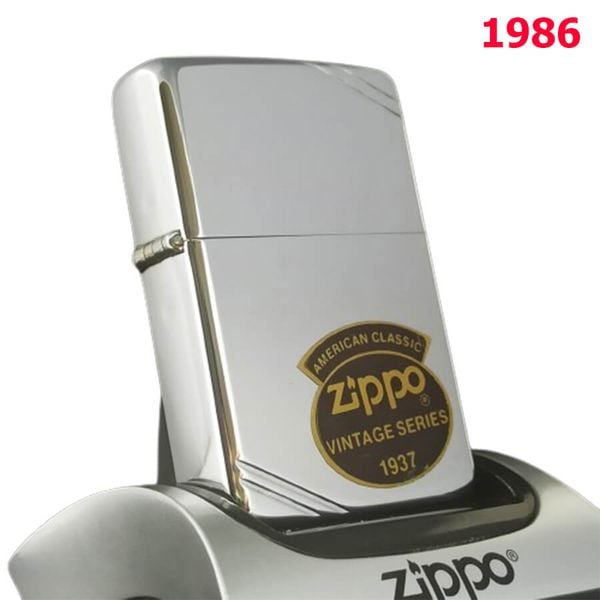 Bật Lửa Zippo Vintage 1986 – Đời II La Mã Không Mộc Tháng/Năm – Chrome Bóng Quý Hiếm C66
