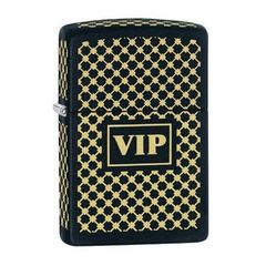 Zippo Mỹ chính hãng sơn đen mờ in hoa văn Vip Z193