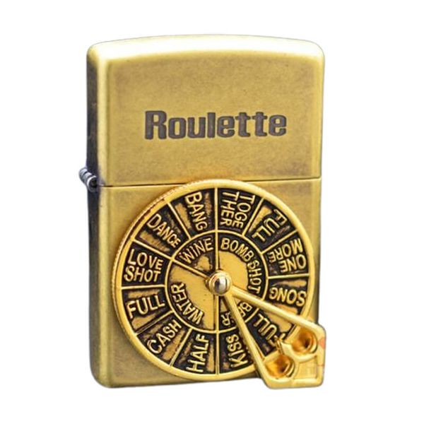 Zippo Đồng Bụi Ốp Vòng Quay Uống Rượu Roulette ZN125