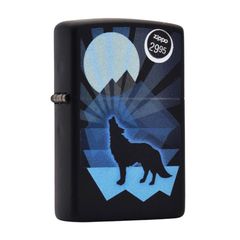 Zippo Sơn Chủ Đề Chó Sói Và Mặt Trăng Wolf AND Moon Design Z10