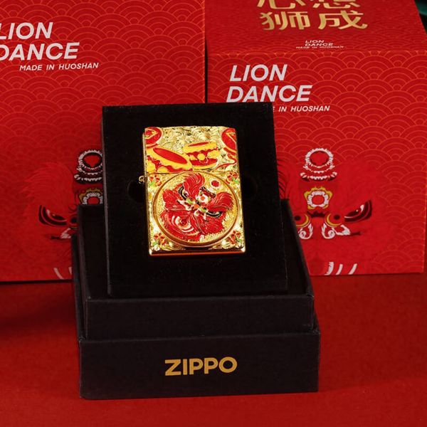 Zippo Vòng Xoay Đầu Sư Tử Cầu Được Ước Thấy ZN250