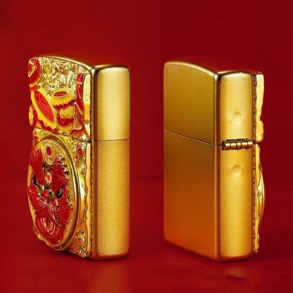 Zippo Vòng Xoay Đầu Sư Tử Cầu Được Ước Thấy ZN250