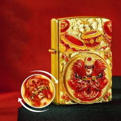 Zippo Vòng Xoay Đầu Sư Tử Cầu Được Ước Thấy ZN250
