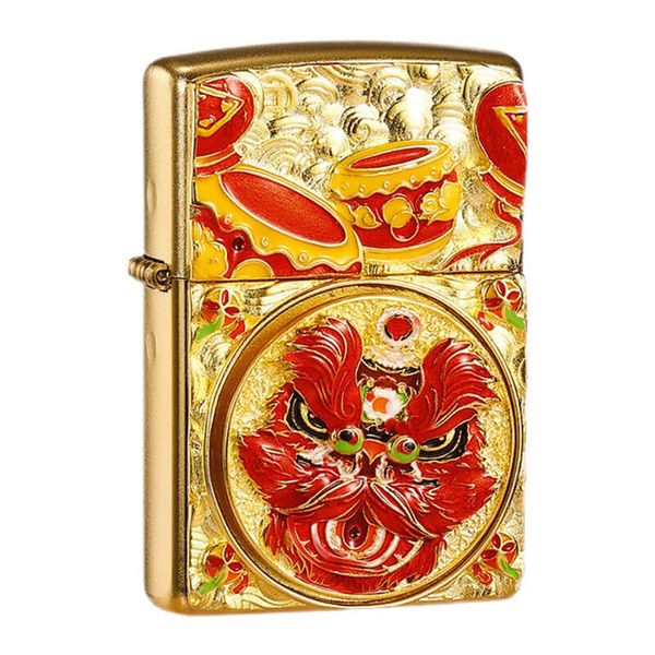 Zippo Vòng Xoay Đầu Sư Tử Cầu Được Ước Thấy ZN250