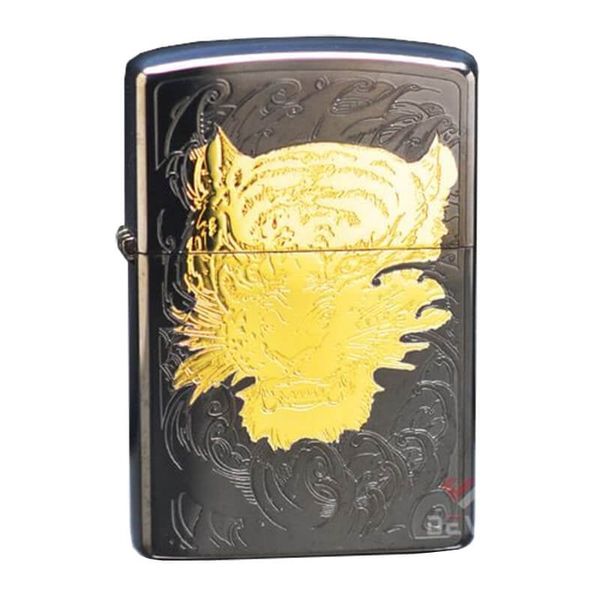 Bật Lửa Chính Hãng Zorro Bản Giới Hạn Khắc Đầu Hổ Mạ Vàng Z92128