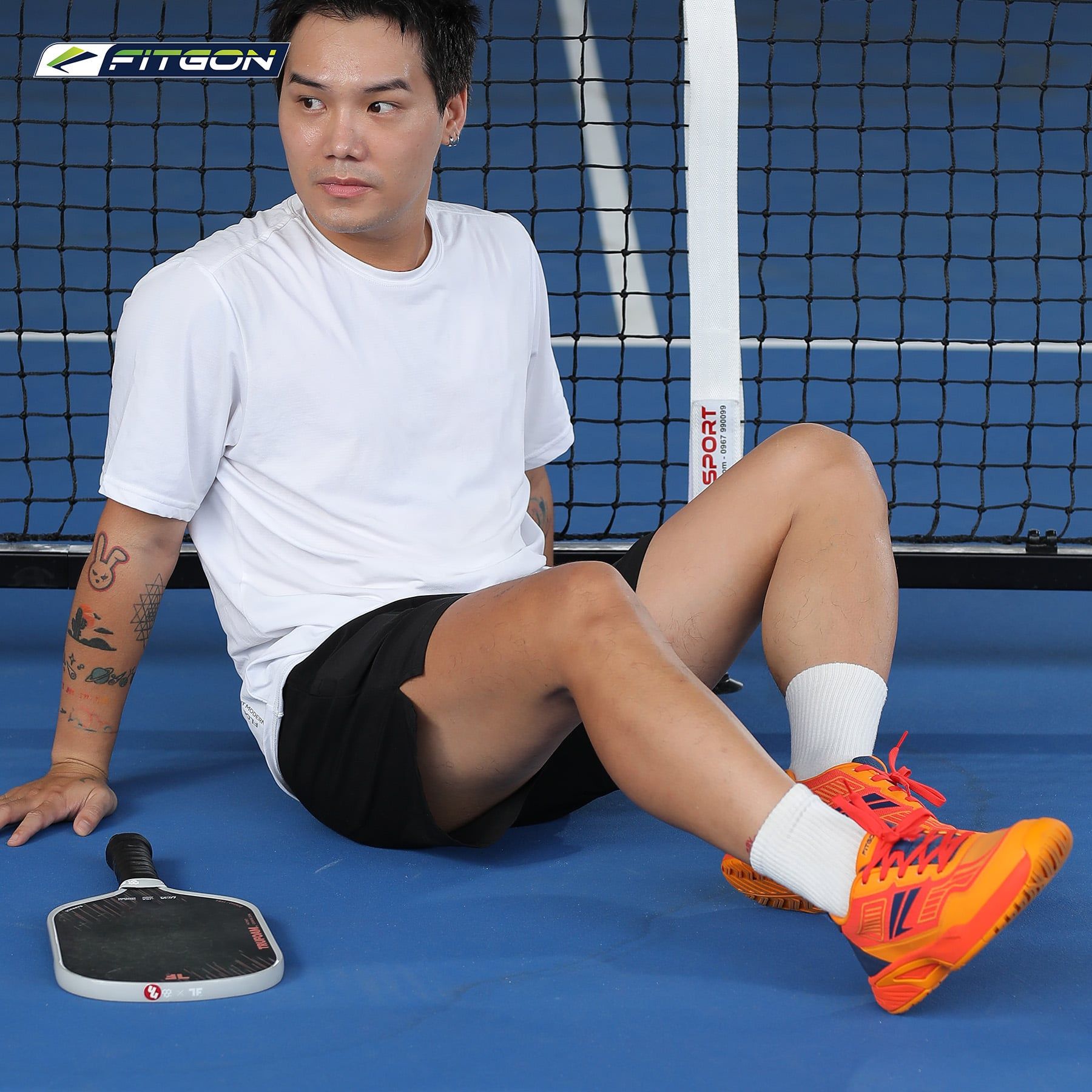  Giày Pickleball Nam FITGON Urban Court Flash Cam Xanh 