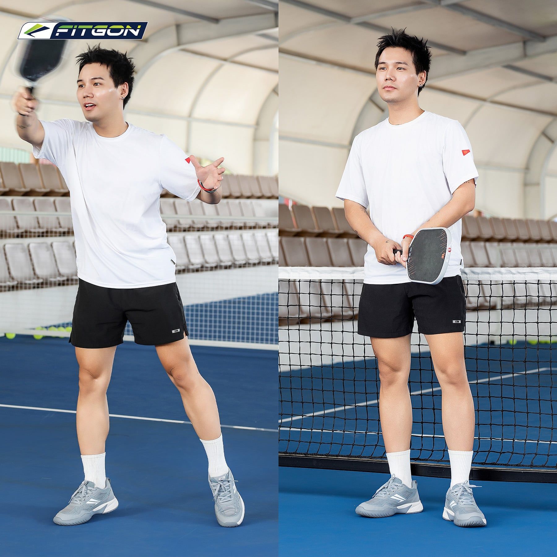  Giày Pickleball Nam FITGON Urban Court Greyshift 