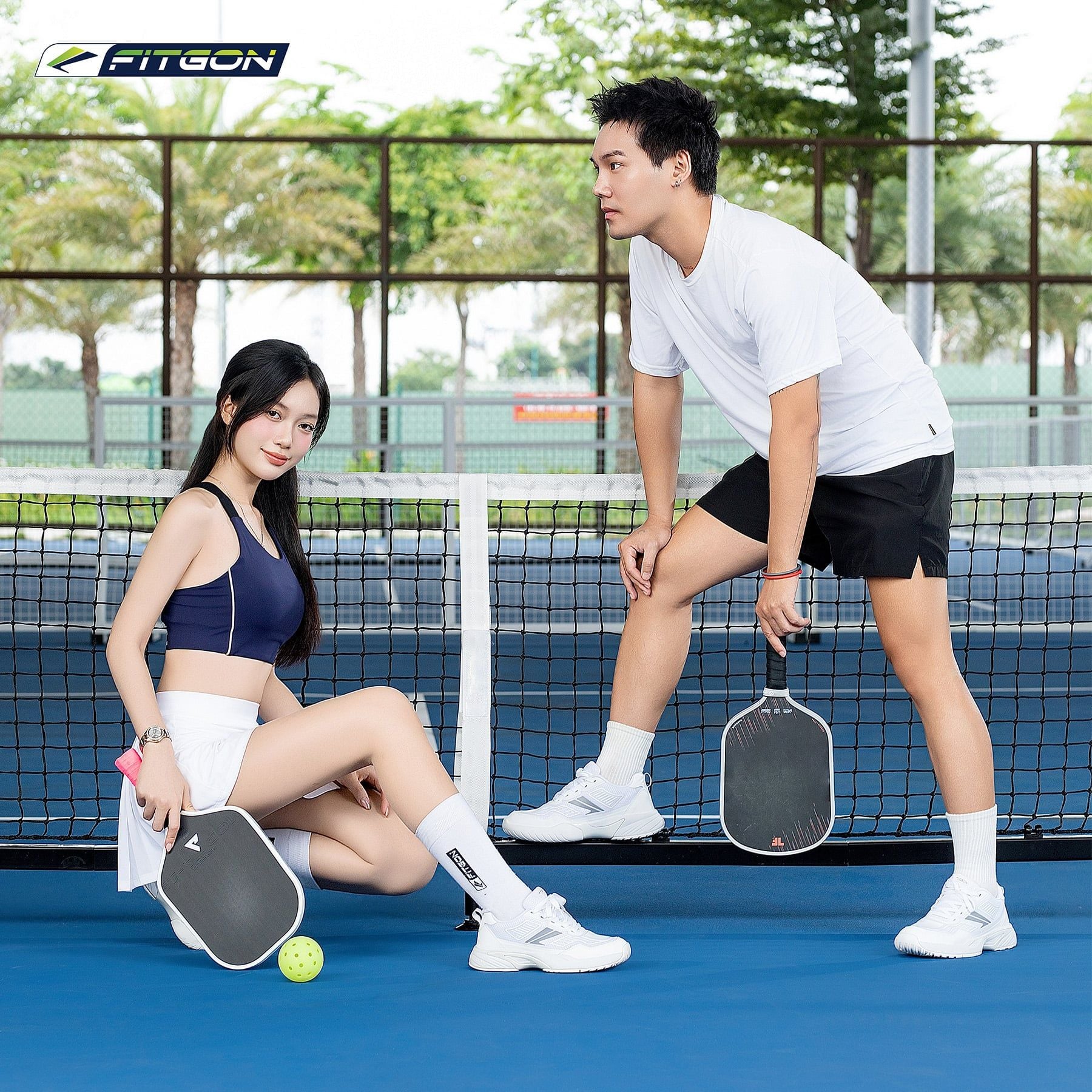  Giày Pickleball FITGON Urban Court Whitestrike 