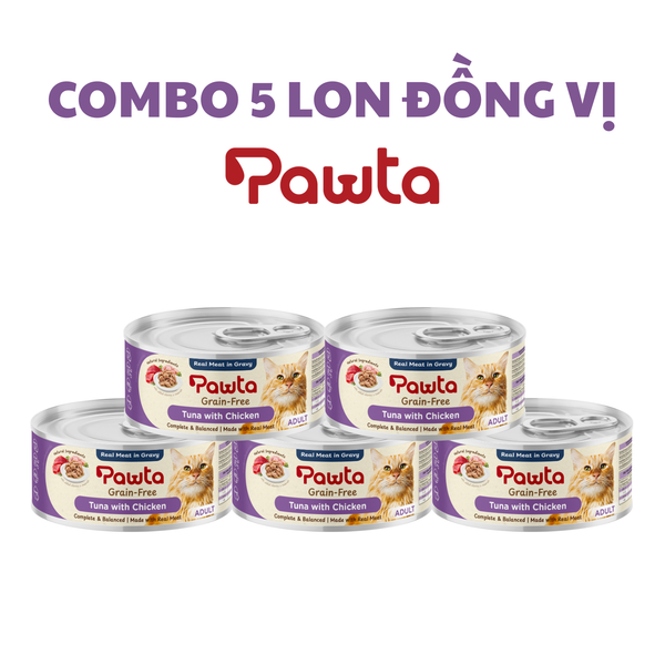 Pate PAWTA Lon cho Mèo (Vị Cá Ngừ & Thịt Gà)