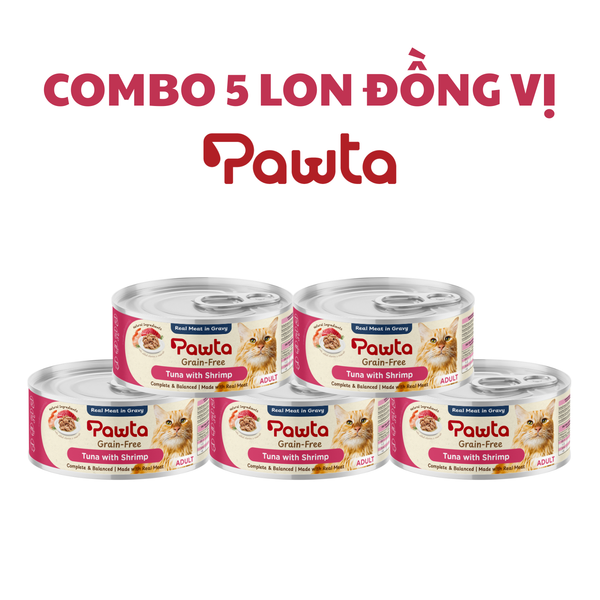 Pate PAWTA Lon cho Mèo (Vị Cá Ngừ & Tôm)