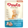 Pate PAWTA Gói cho Mèo con (Vị Thịt Gà xay mịn & Sữa Dê)