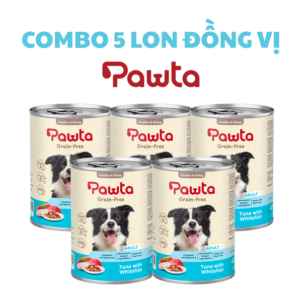 Pate PAWTA Lon cho Chó (Vị Cá Ngừ & Cá Thịt Trắng)