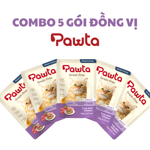 Pate PAWTA Gói cho Mèo (Vị Cá Ngừ & Thịt Gà)