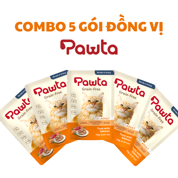 Pate PAWTA Gói cho Mèo (Vị Cá Ngừ & Cá Hồi)