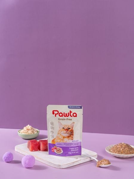Pate PAWTA Gói cho Mèo (Vị Cá Ngừ & Thịt Gà)